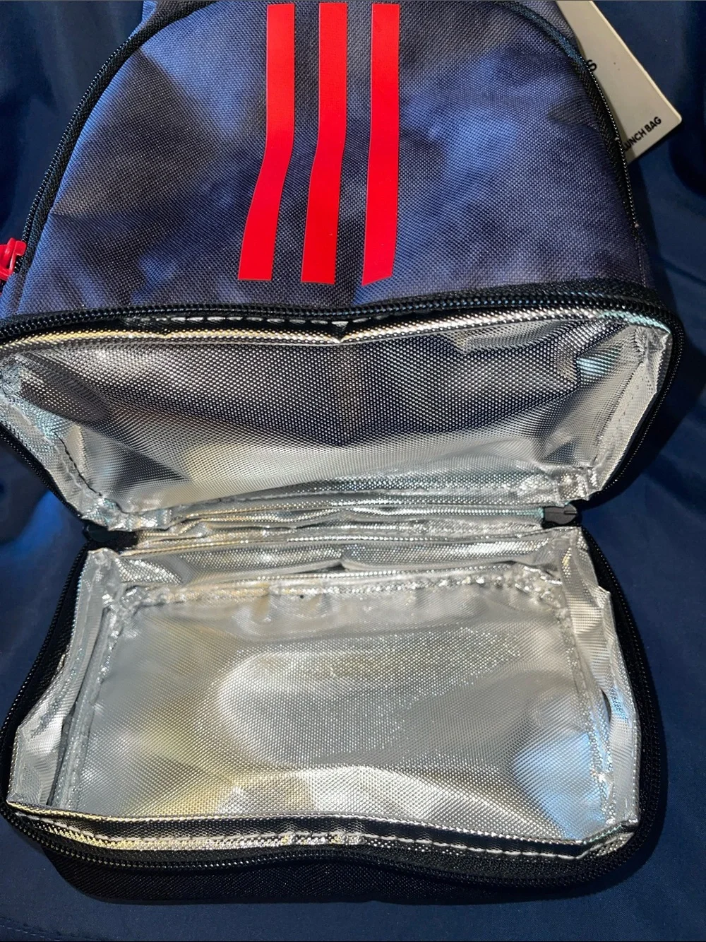 adidas Excel 2 Men’s Black Lunch Bag with Red Stripes